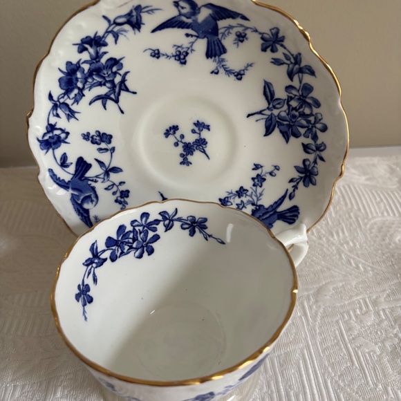 Coalport Blue Bird Cup & Saucer - Picture 2 of 4